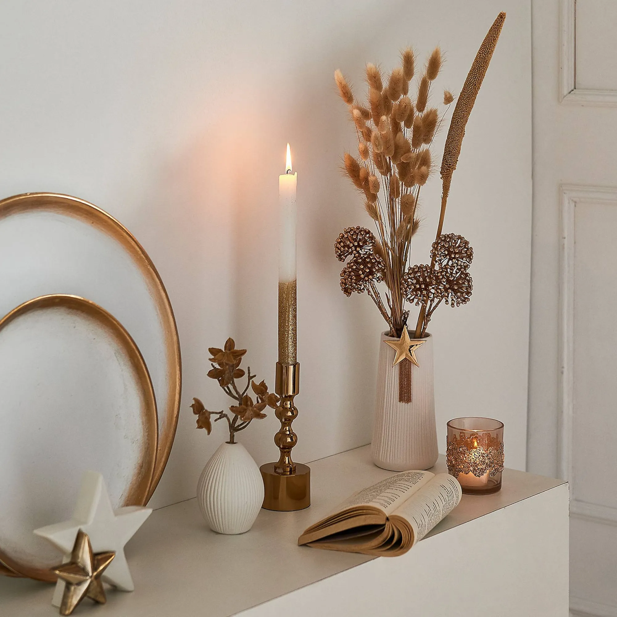 Deko-Set Weihnachts-Kerzenhalter Golden Glam^Depot Hot