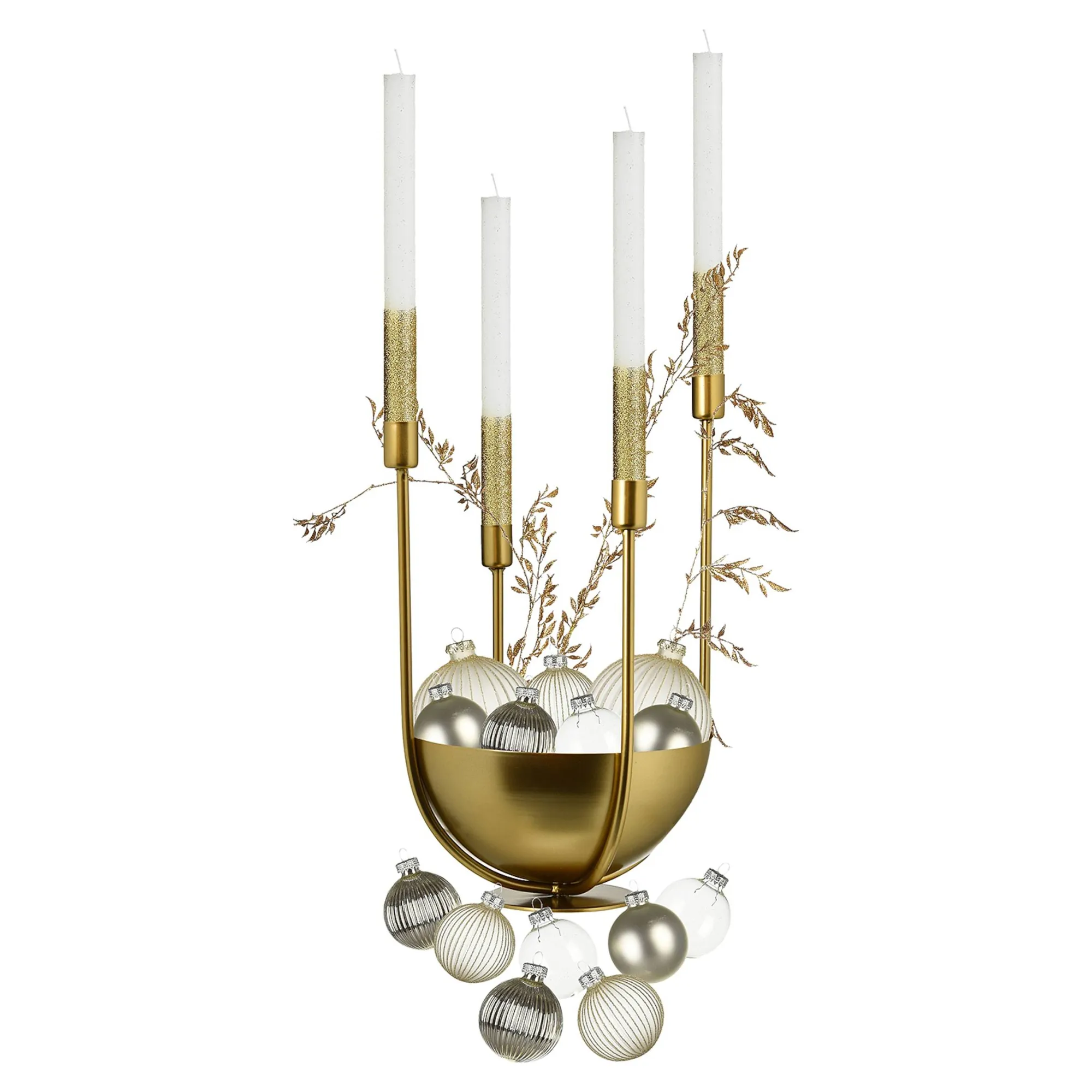 Deko-Set Weihnachts-Kerzenhalter Golden Glam^Depot Hot