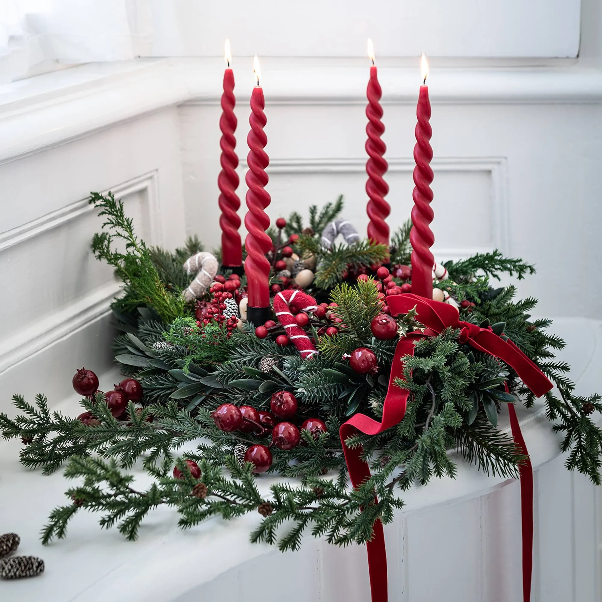 Deko-Set Weihnachts-Kerzenhalter Rille^Depot Cheap