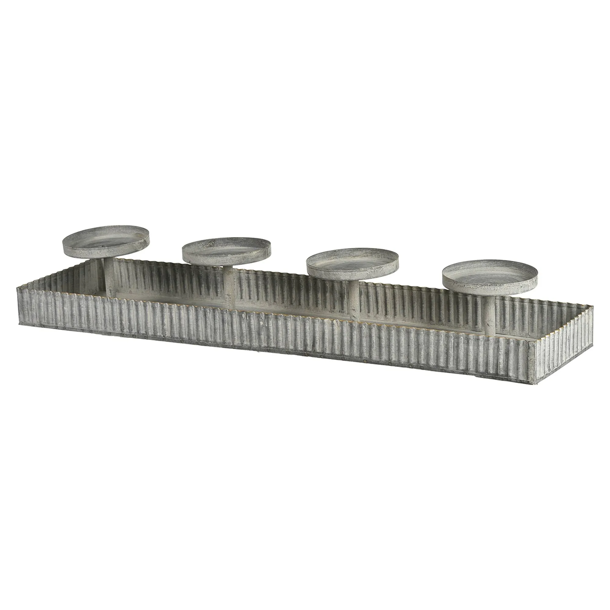Deko-Tablett Zinc Mit 4 Tullen^Depot Best Sale