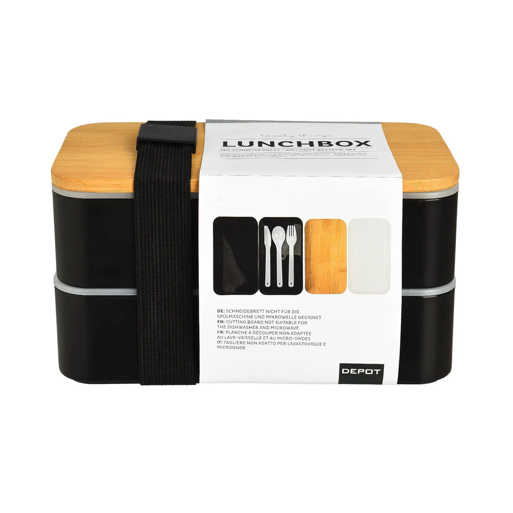 Doppel-Lunchbox Mit Mehrwegbesteck^Depot Shop