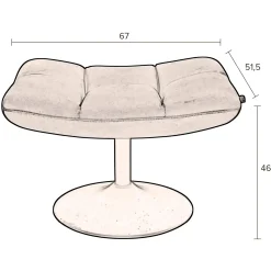Best Sale Depot Dutchbone Samt-Hocker Bar, Drehbar