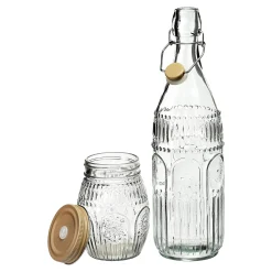 Flasche & Gläser-Set Romance Mit Halterung^Depot Clearance