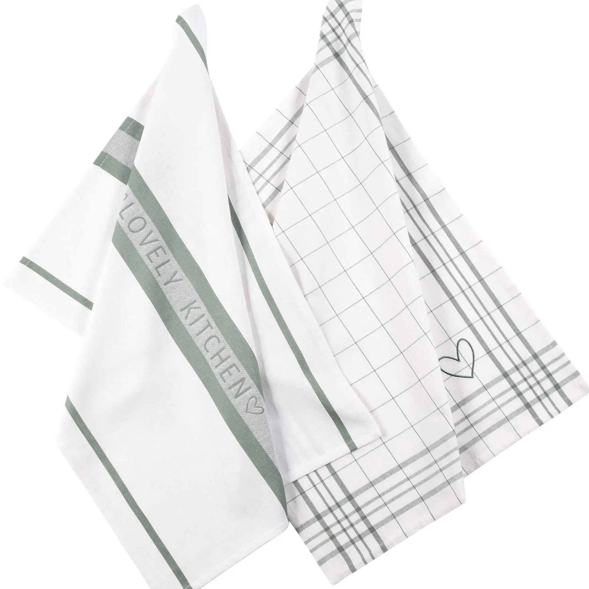 Hot Depot Geschirrtuch-Set Kitchen Love