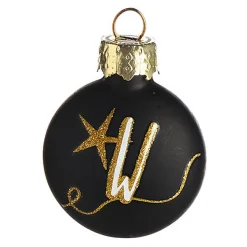 Glas-Baumschmuck Mini-Taler Monogramm W^Depot Best