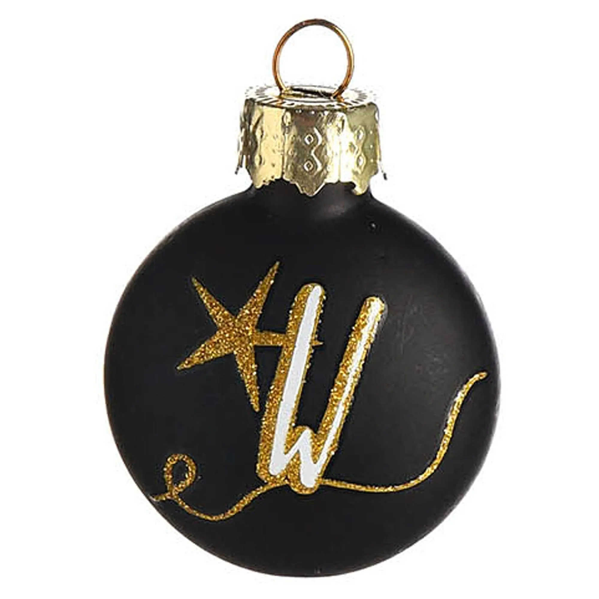 Glas-Baumschmuck Mini-Taler Monogramm W^Depot Best