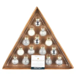 Glas-Mini-Weihnachtskugel-Set^Depot Outlet