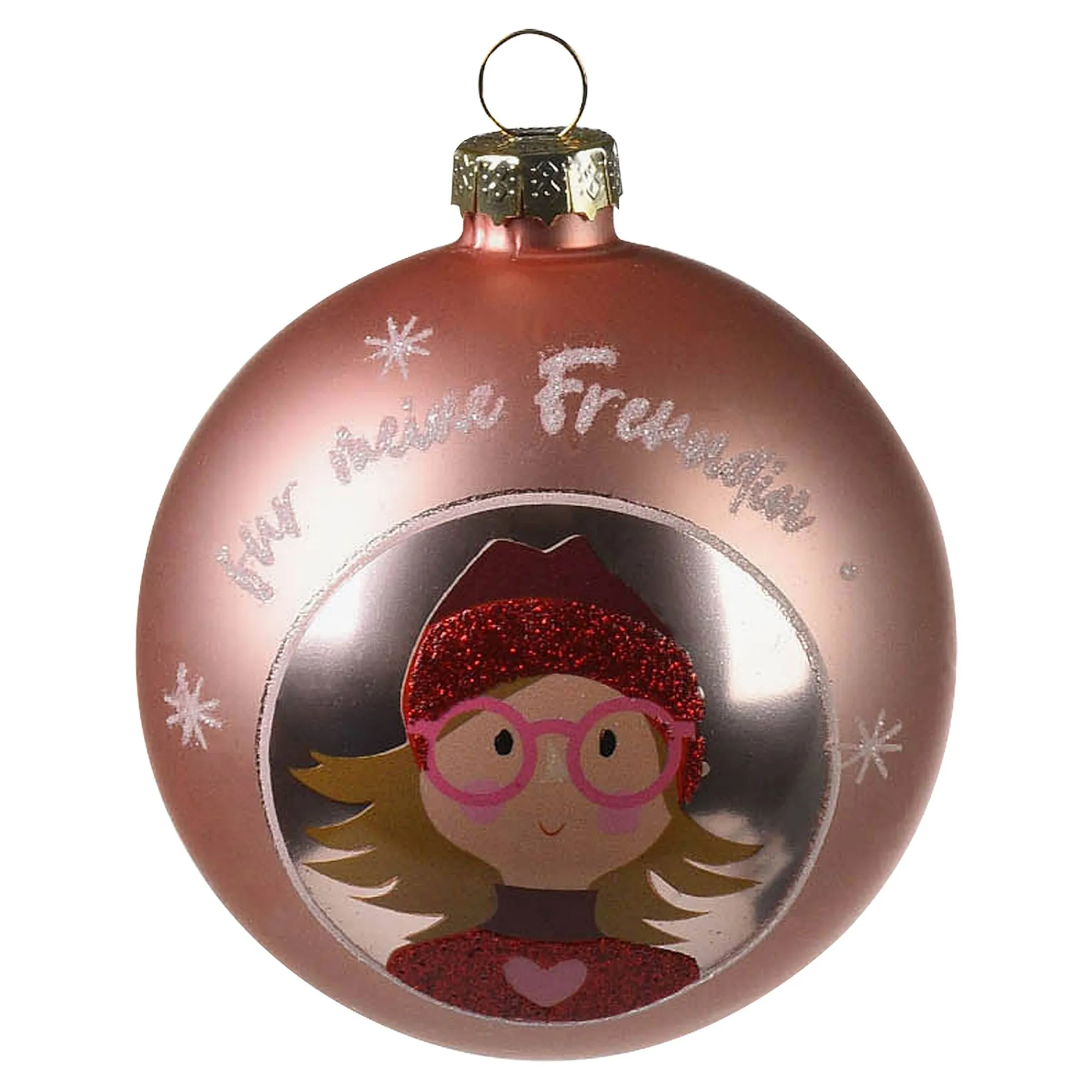 Glas-Weihnachtskugel schi Freundin^Depot Cheap