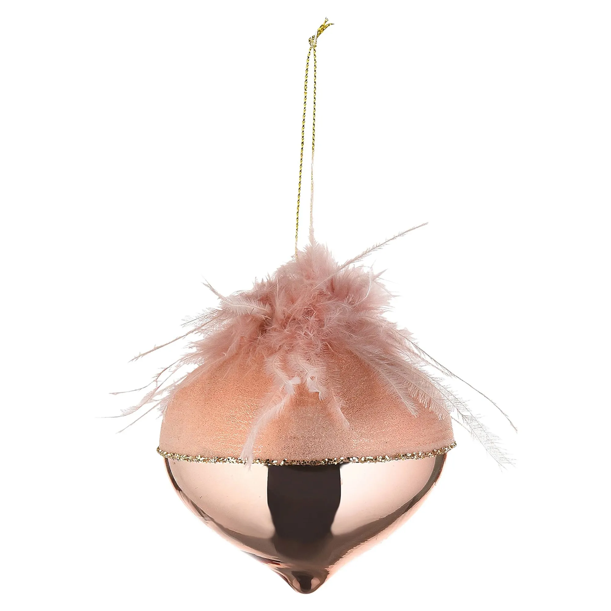Glas-Weihnachtskugel Glancy Feather^Depot Outlet