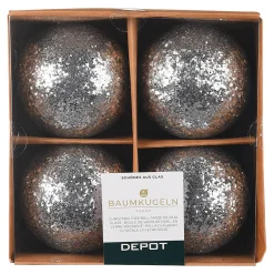 Glas-Weihnachtskugel Glimmer^Depot Outlet