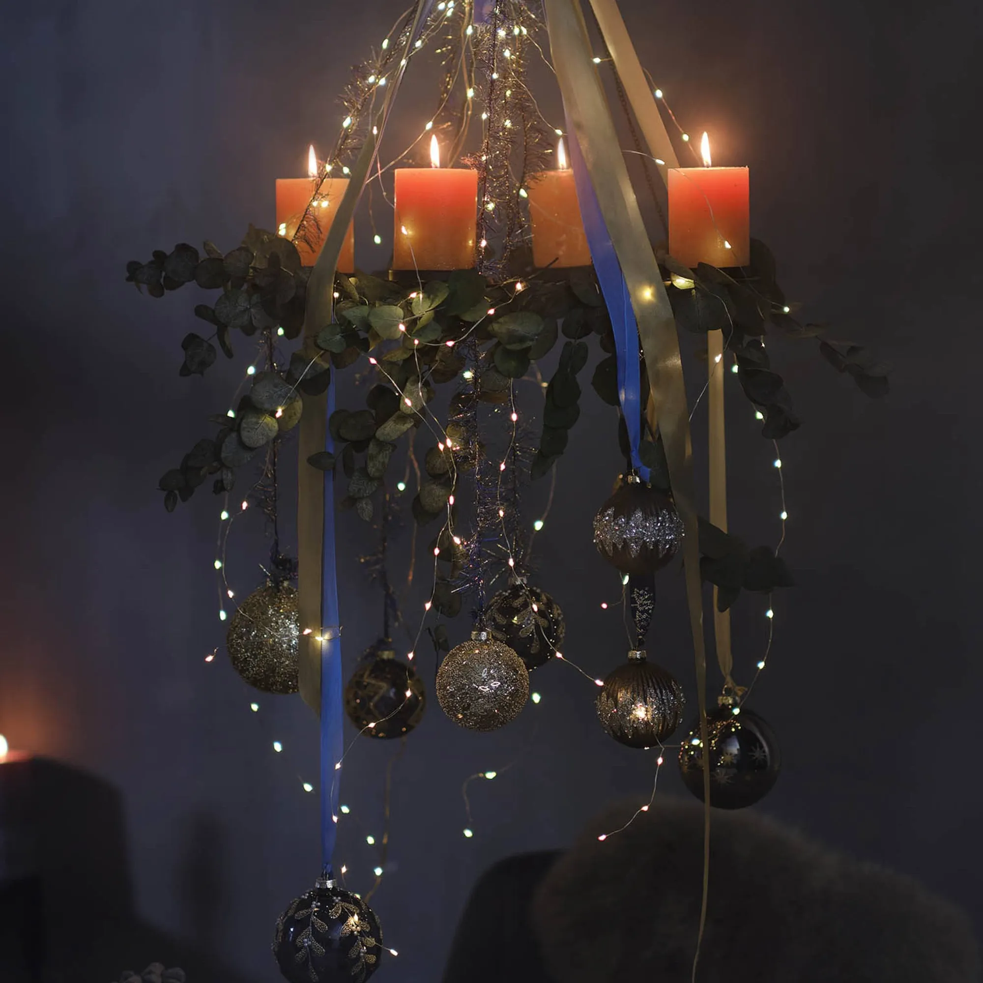 Glas-Weihnachtskugel Glittergranulat^Depot Discount