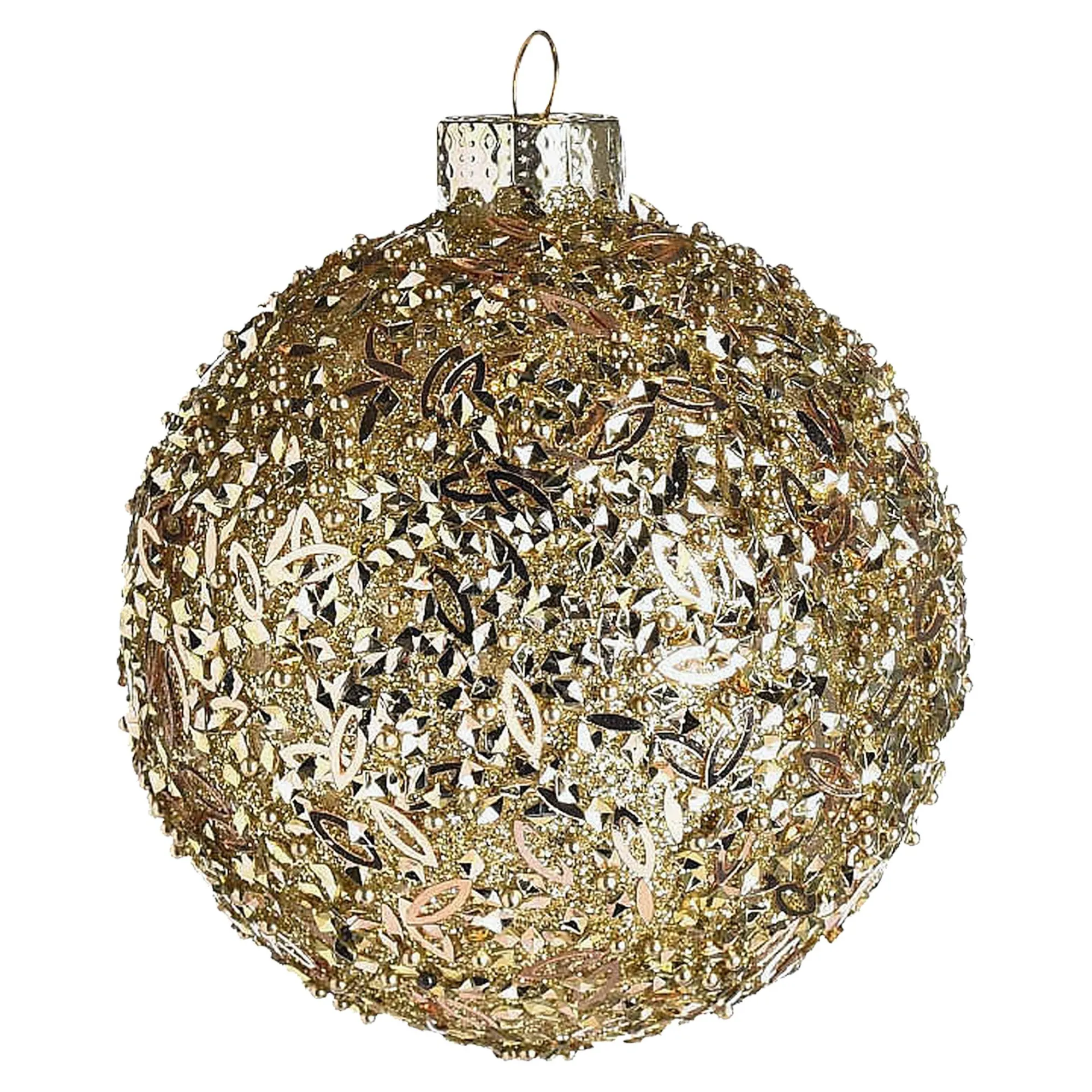 Glas-Weihnachtskugel Glittergranulat^Depot Discount