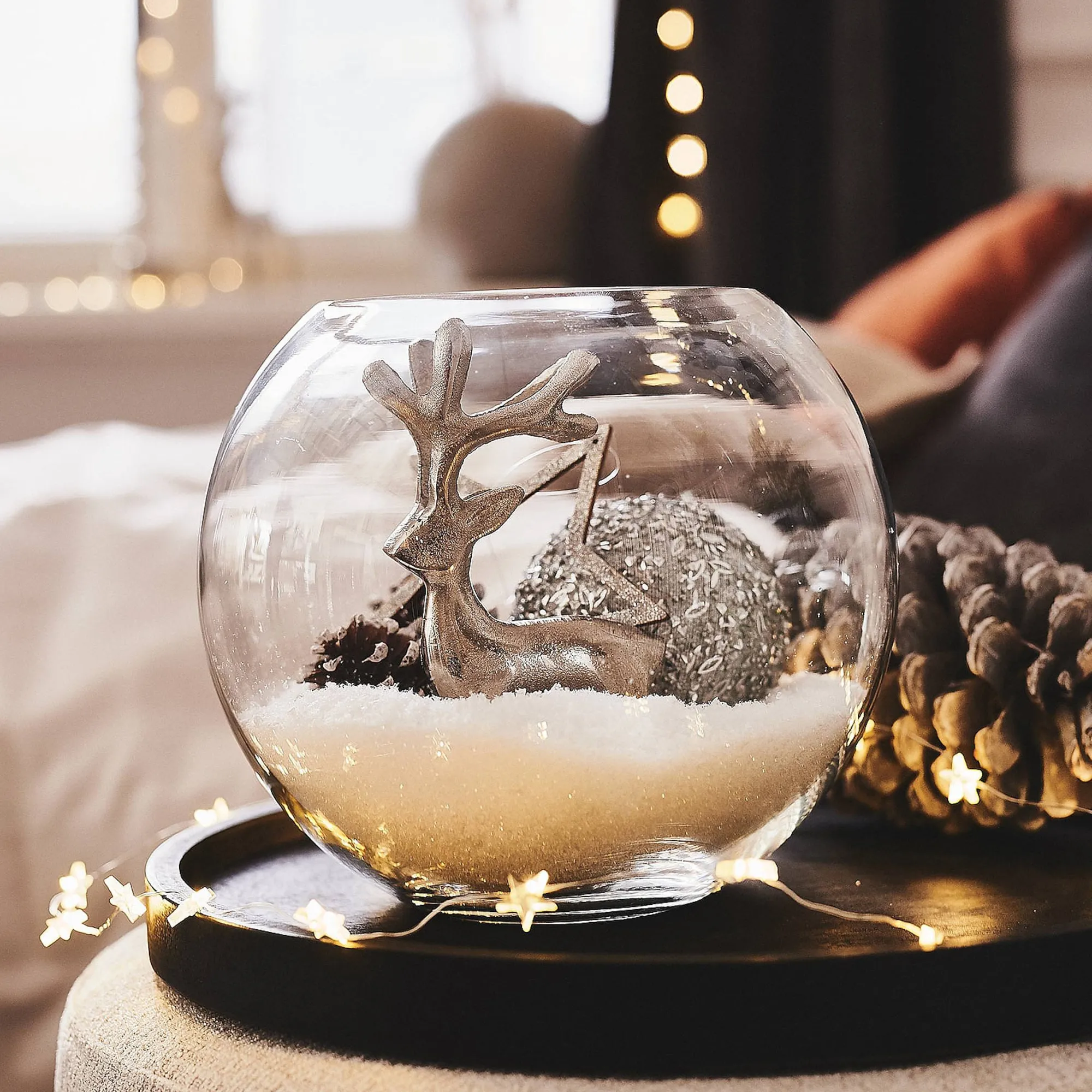 Glas-Weihnachtskugel Glittergranulat^Depot Fashion