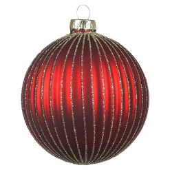 Glas-Weihnachtskugel Glitterstripe^Depot Discount