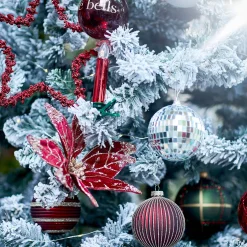 Glas-Weihnachtskugel Glitterstripe^Depot Discount