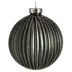 Glas-Weihnachtskugel Glitterstripe^Depot Outlet