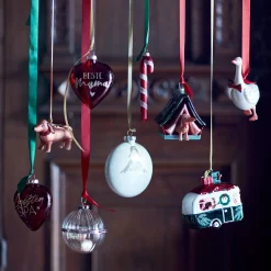 Glas-Weihnachtskugel Medaillon^Depot Clearance