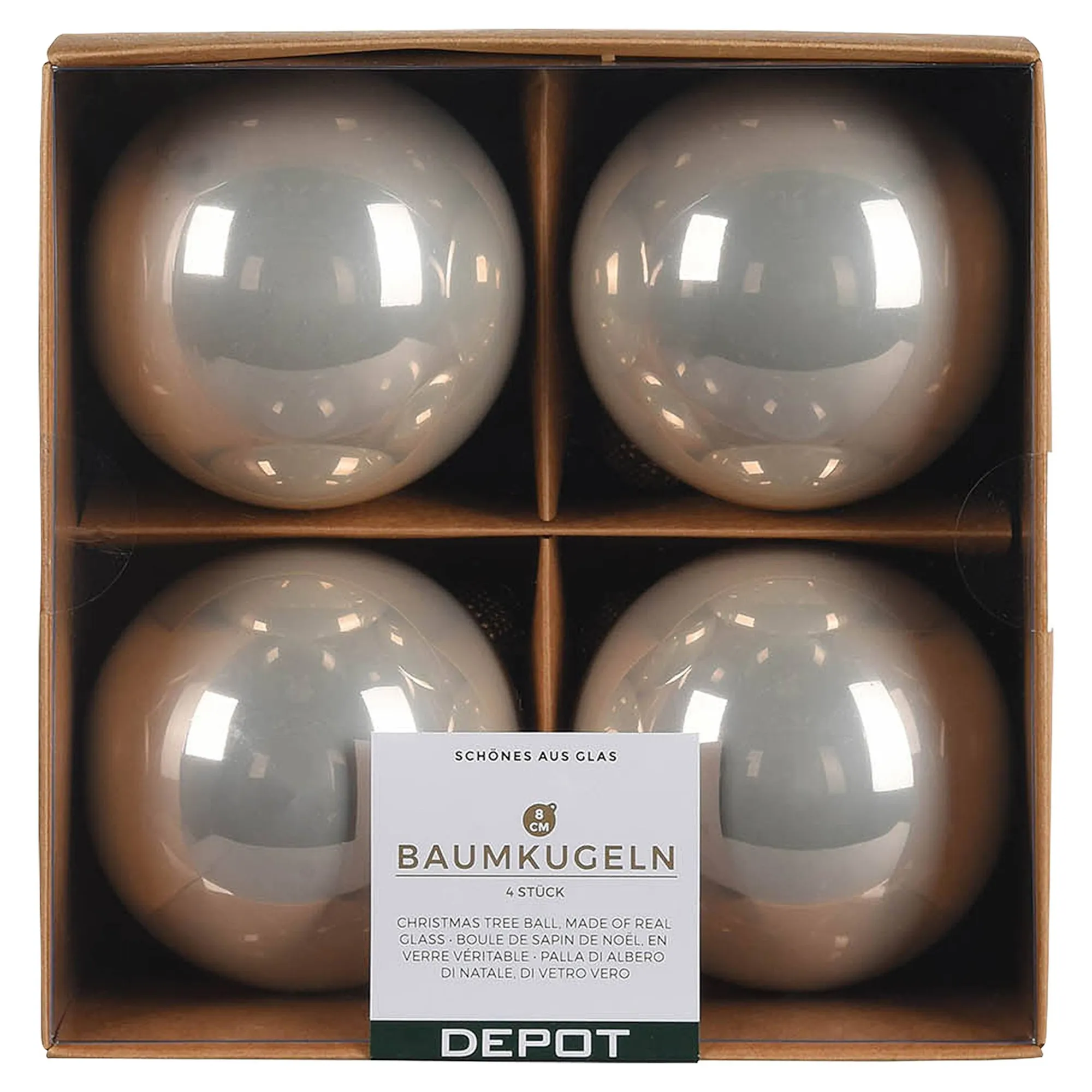 Glas-Weihnachtskugeln Opal^Depot Hot
