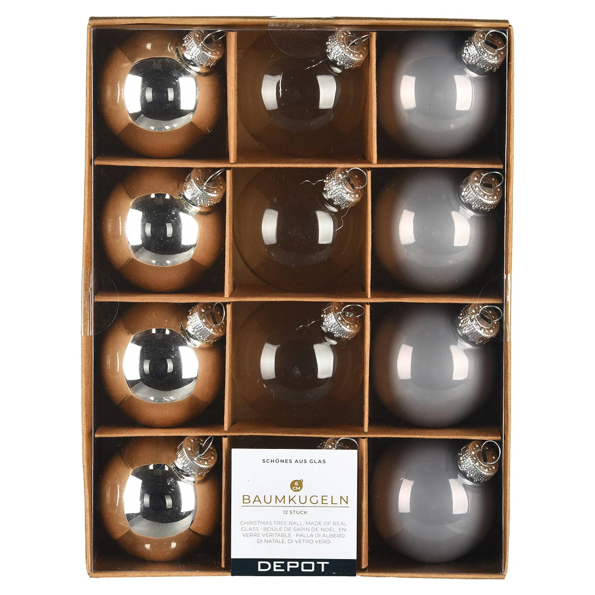 Glas-Weihnachtskugel-Set^Depot Hot