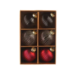 Glas-Weihnachtskugel-Set Rille^Depot Online