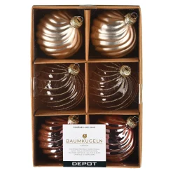 Glas-Weihnachtskugel-Set Spiral^Depot Shop