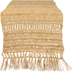 Online Depot Jute-Tischläufer Makramee