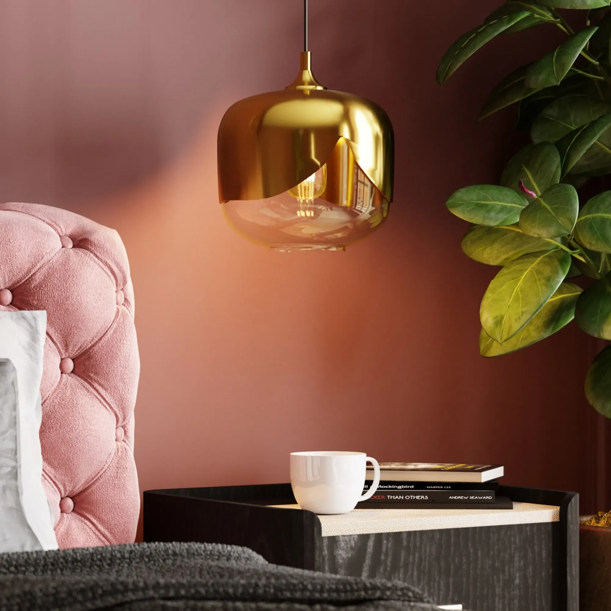 Online Depot Kare Hangeleuchte Golden Goblet
