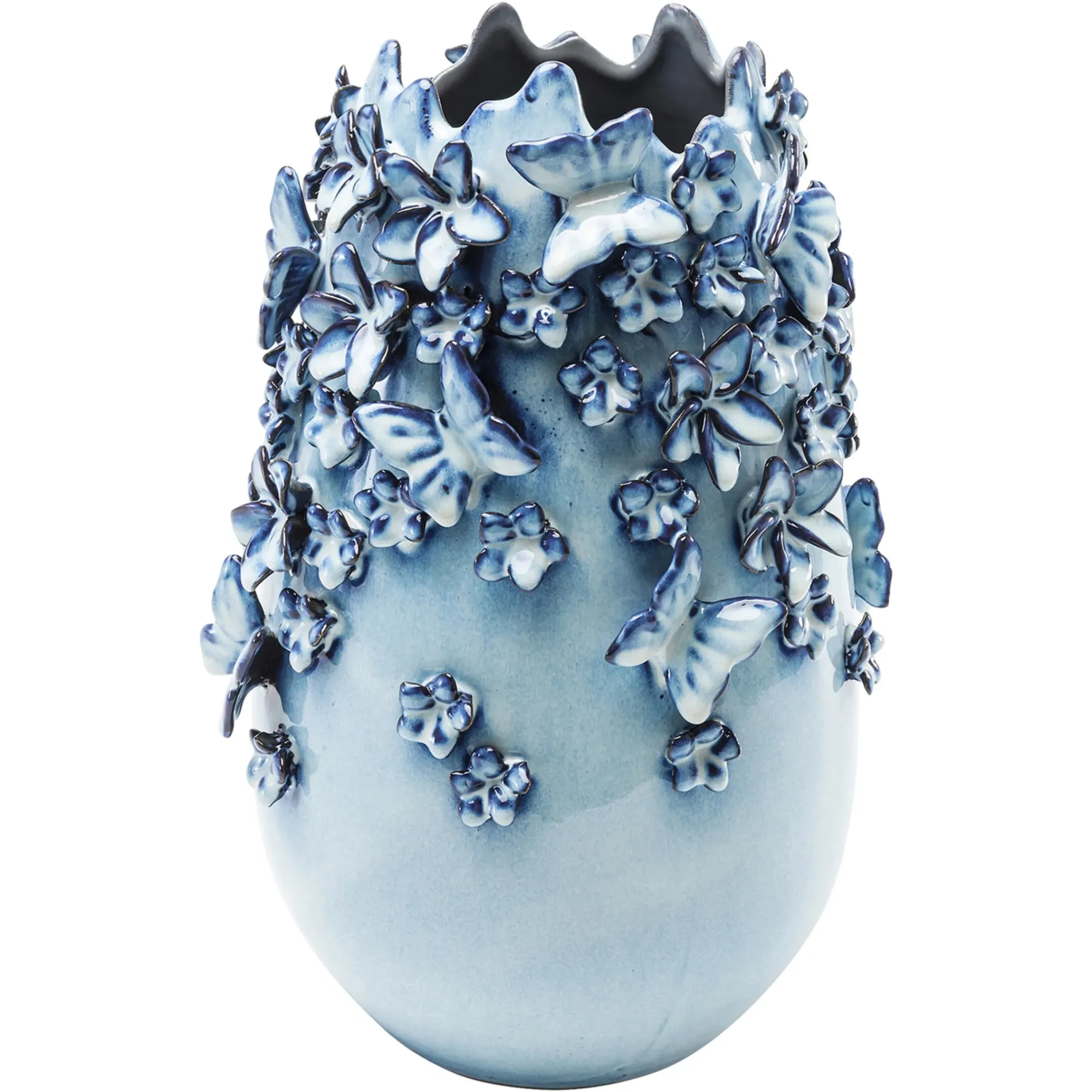 Online Depot Kare Vase Butterflies