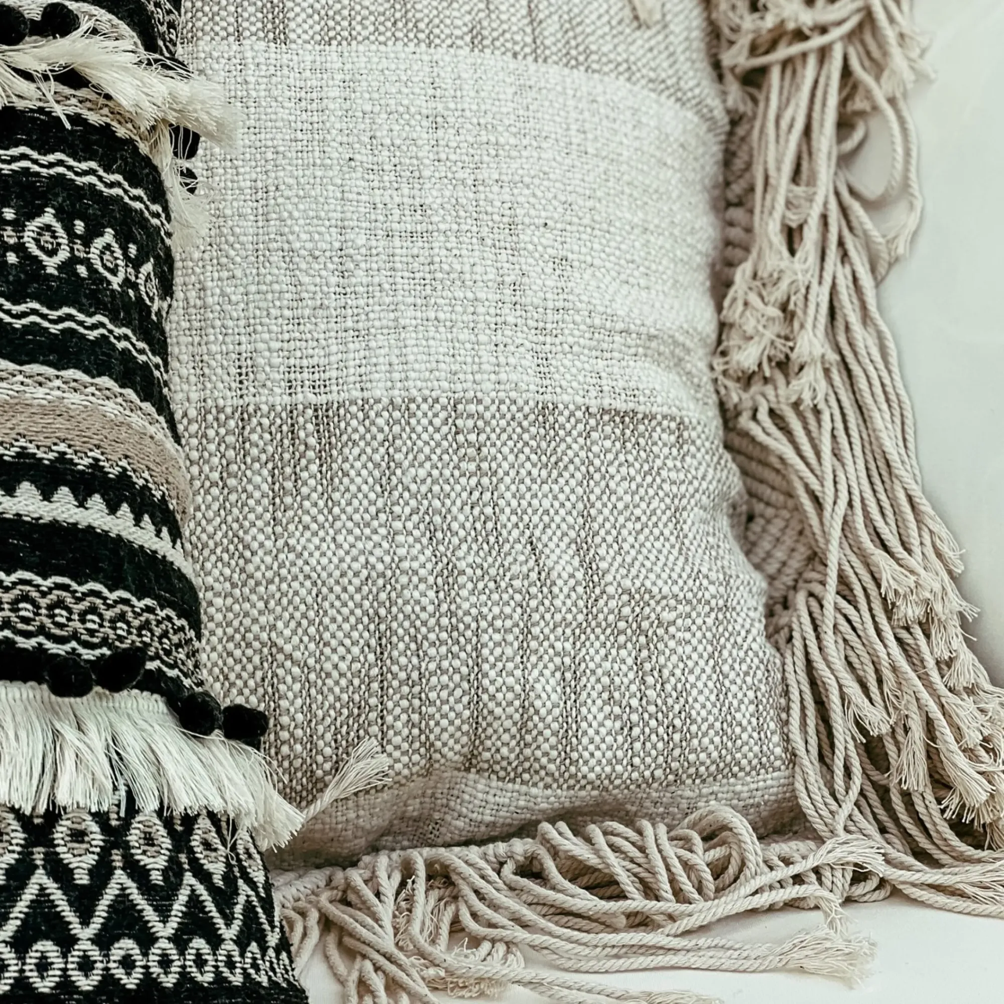 Shop Depot Makramee-Kissenhulle Stripe