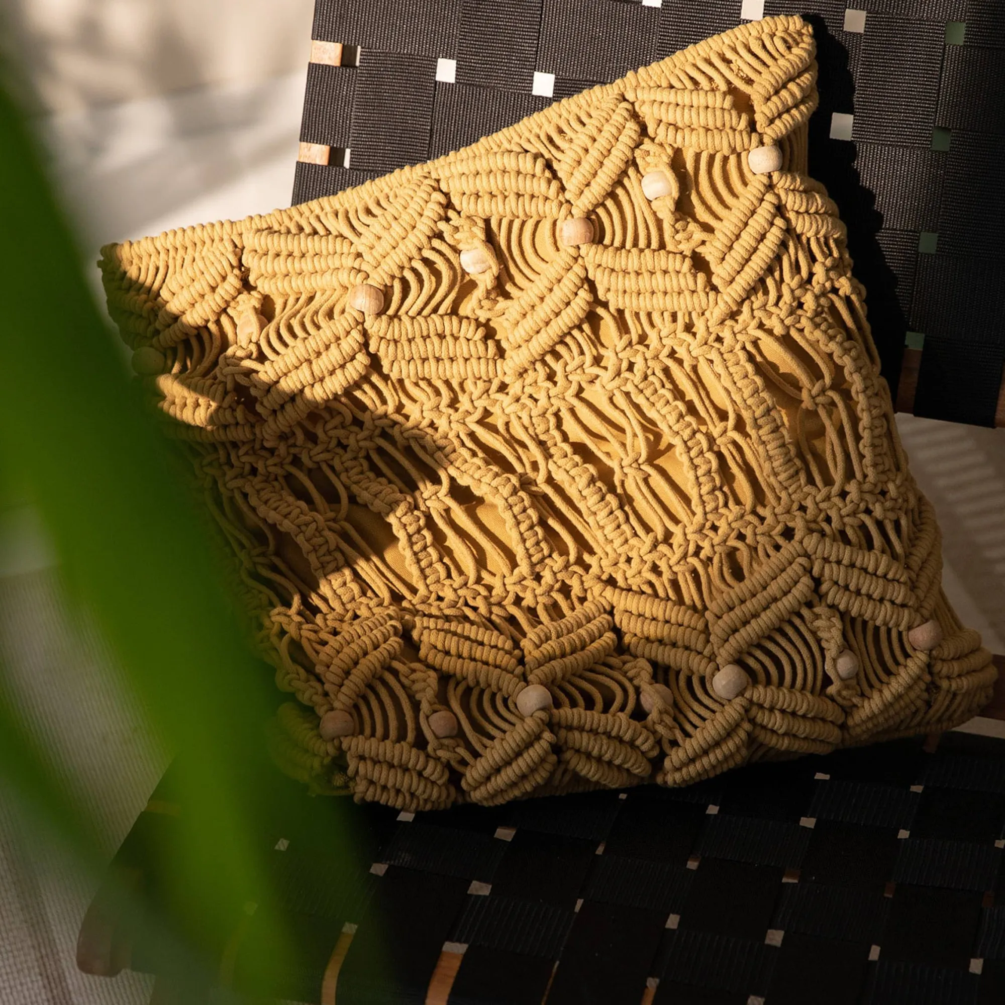 Makramee-Kissenhulle Woodie^Depot New