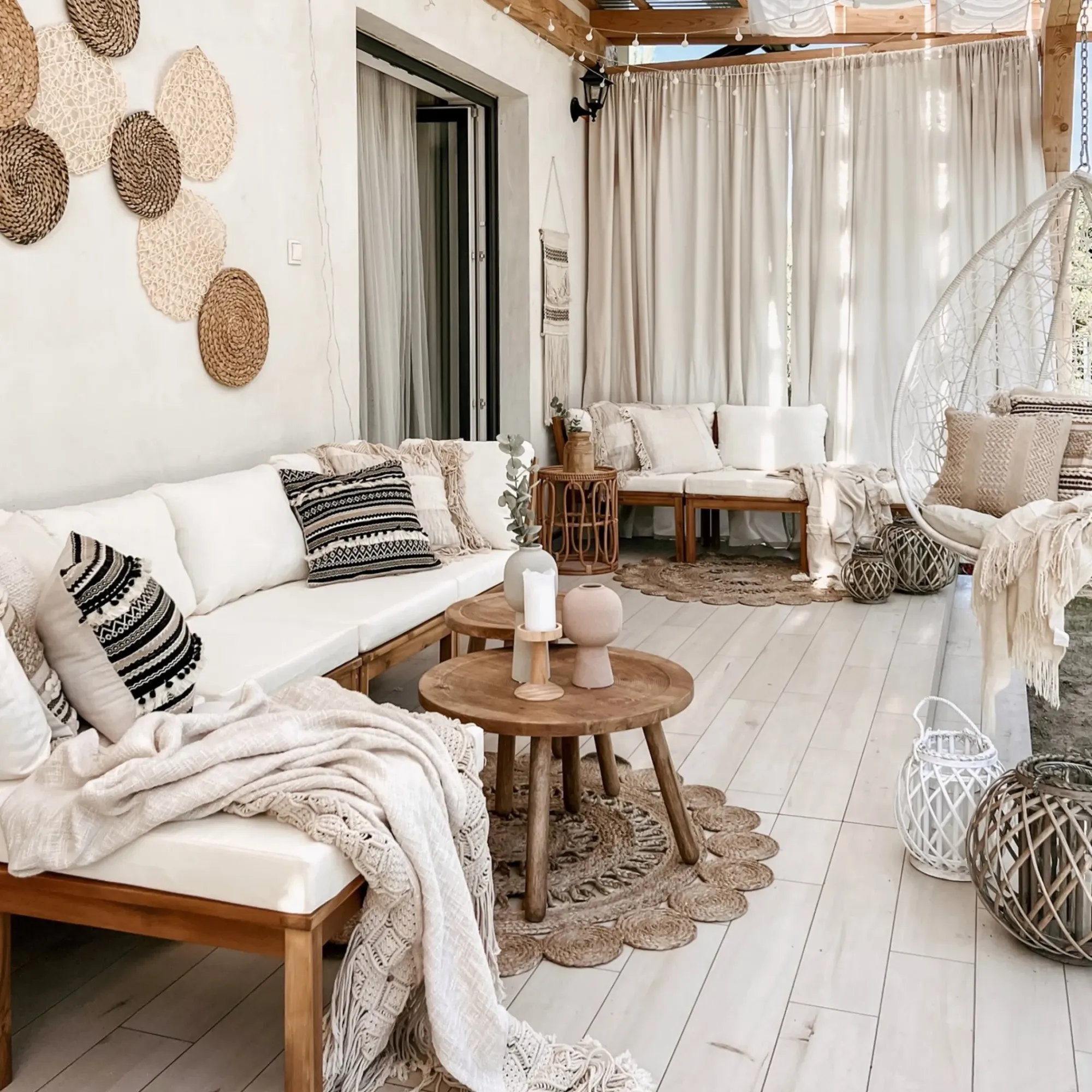 Online Depot Outdoor-Hockerelement Emil Aus Akazienholz, Modular