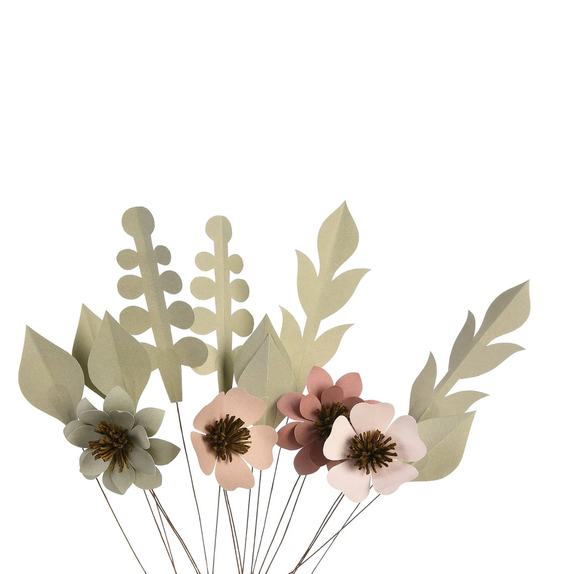 Papierblumen-Set Lovely Auf Steckern^Depot Discount