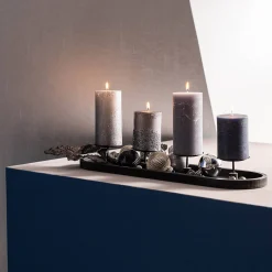 Stumpenkerze Metallic Granulat^Depot Hot