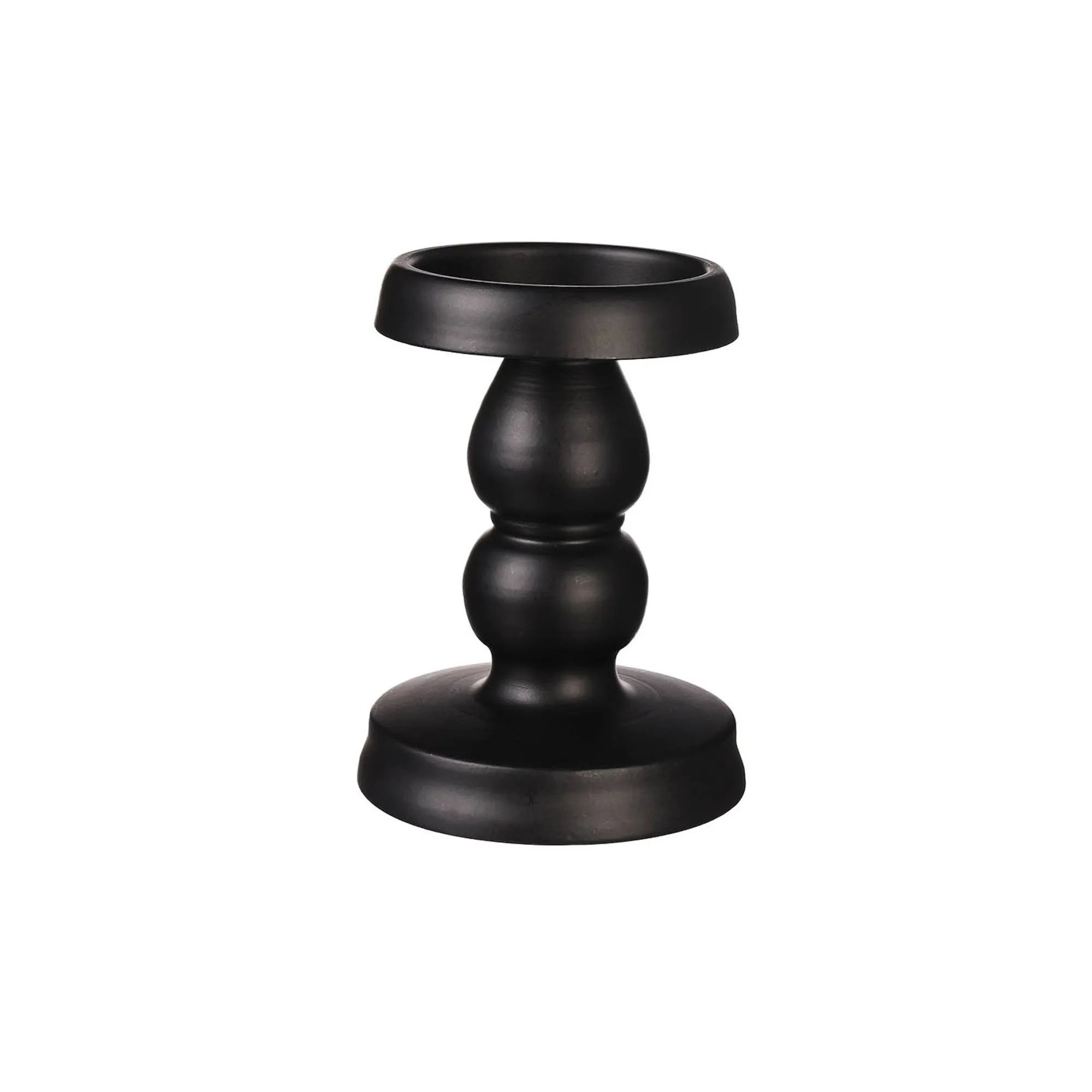 Stumpenkerzenhalter-Set Svart^Depot Cheap