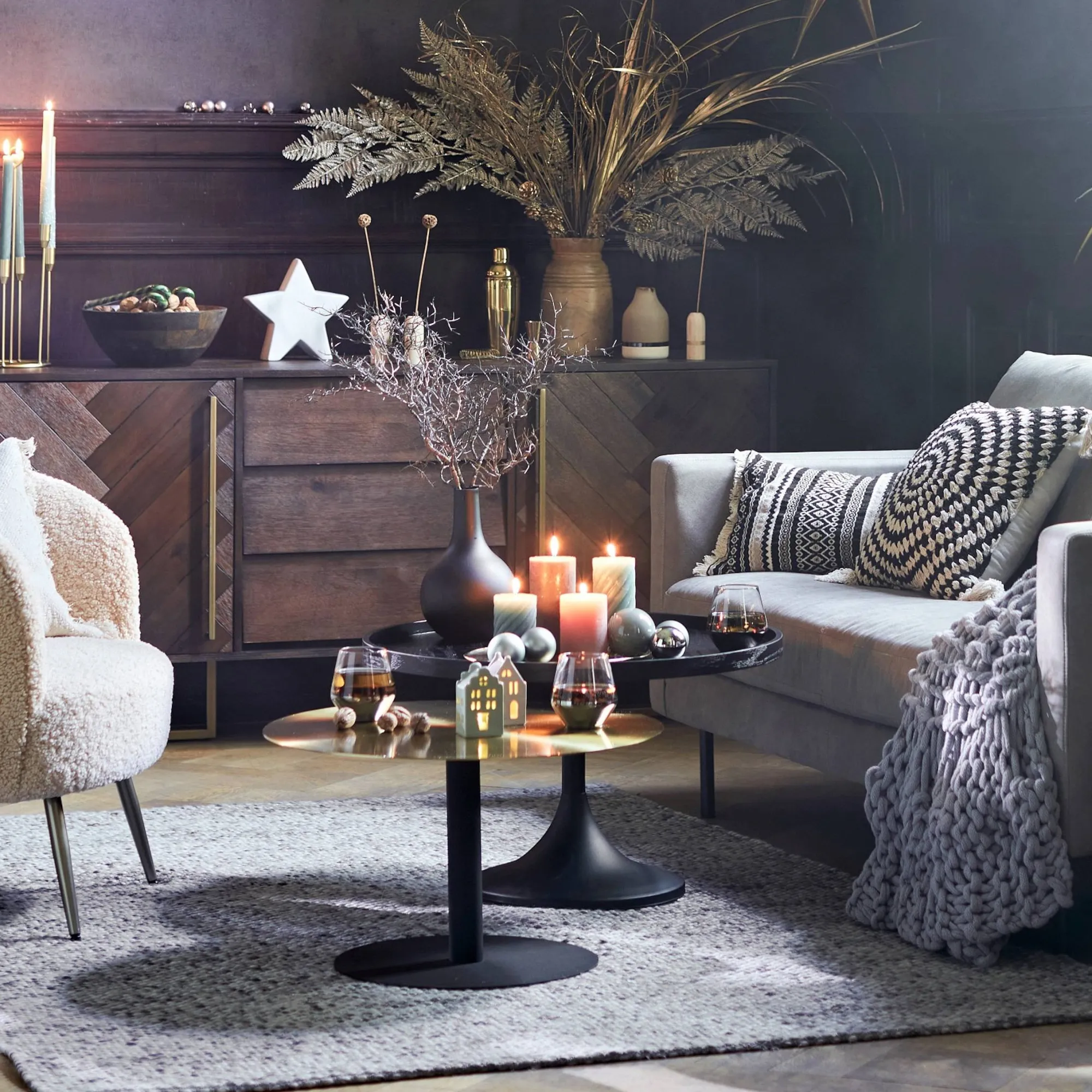 Stumpenkerze Rustic Wirbel^Depot Best
