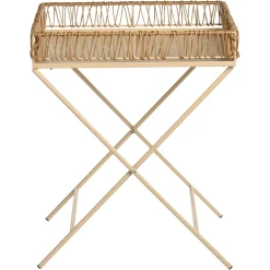 Hot Depot Tablett-Beistelltisch Raffia