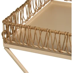 Hot Depot Tablett-Beistelltisch Raffia