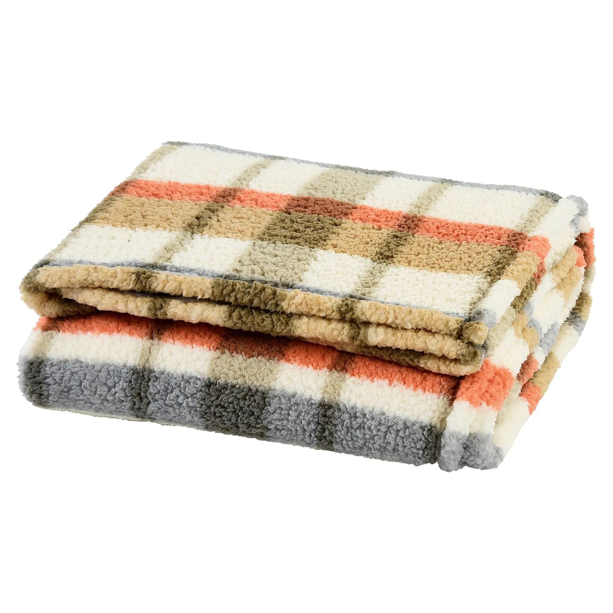 Teddy-Decke Karo^Depot Clearance