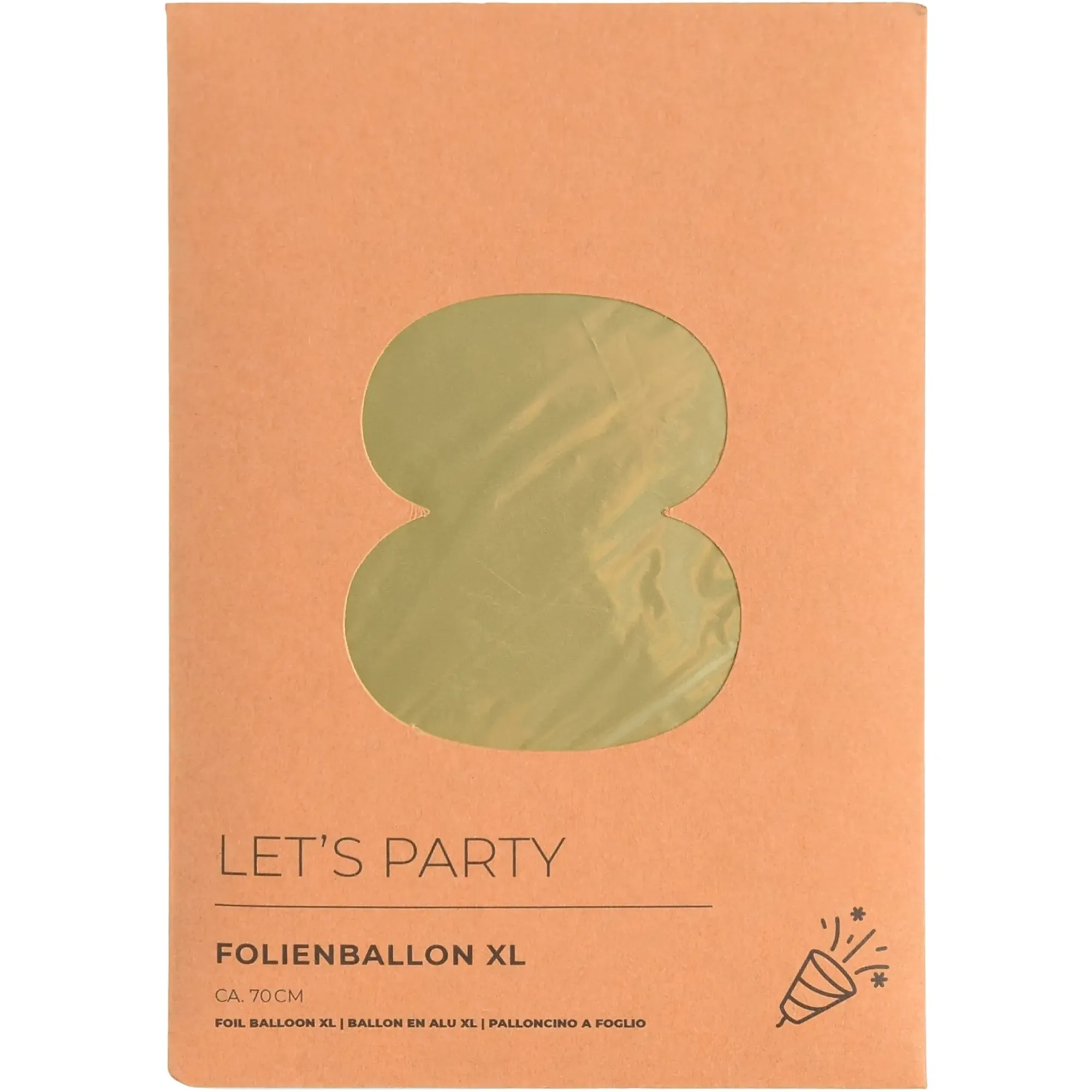 Fashion Depot Xl-Folienballon Nummer 8